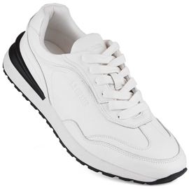 Scarpe sportive da uomo in pelle bianche Big Star NN174288 bianca
