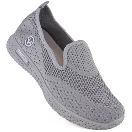 Scarpe sportive slip-on da donna grigie Vinceza 34602 grigio