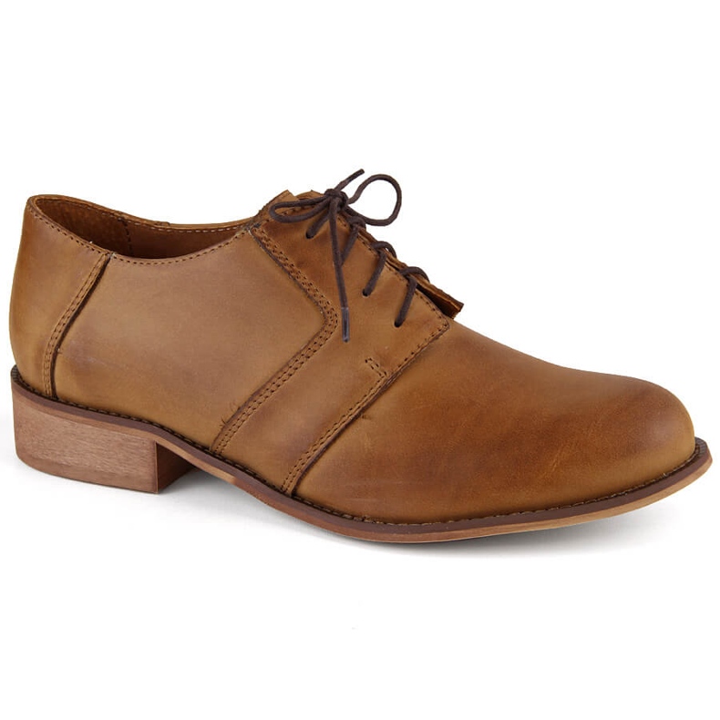Scarpe stringate da donna in pelle marrone di Dolce Pietro