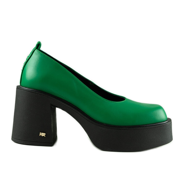 Décolleté in pelle verde di Karino