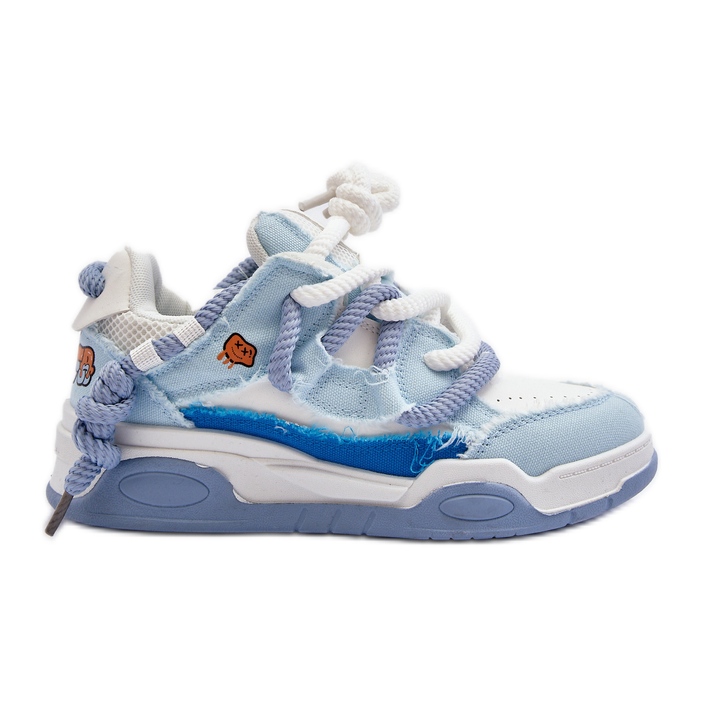 Sneakers Da Donna Con Allacciatura Spessa, Di Colore Blu Miatora