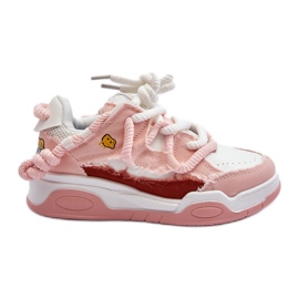 Sneakers Da Donna Con Allacciatura Spessa Rosa Miatora