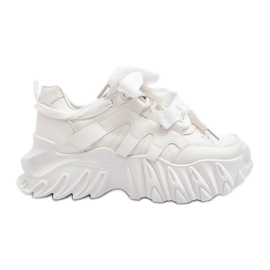 Sneakers da Donna con Suola Grossa, Colore Bianco Ellerai bianca