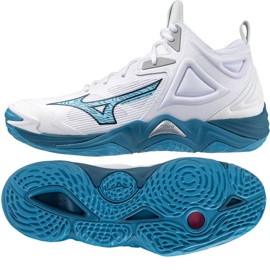 Scarpe da pallavolo Mizuno Wave Momentum 3 Mid V1GA231721 bianca