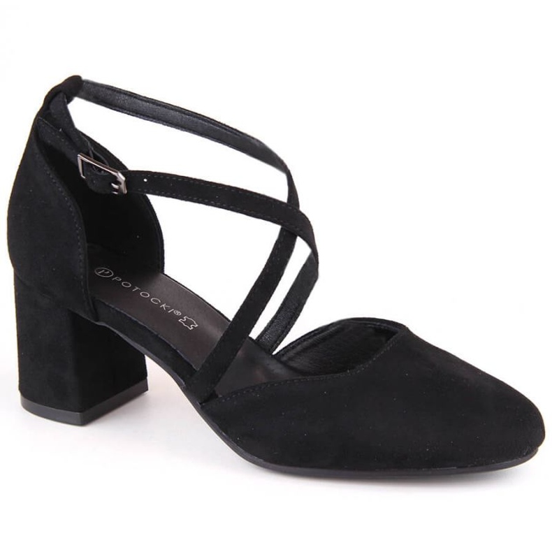 Potocki W SZ12341 WOL221A sandali con tacco alto nero