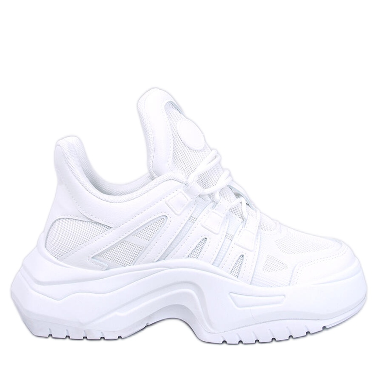 Scarpe da ginnastica con zeppa Nuthall bianche bianca