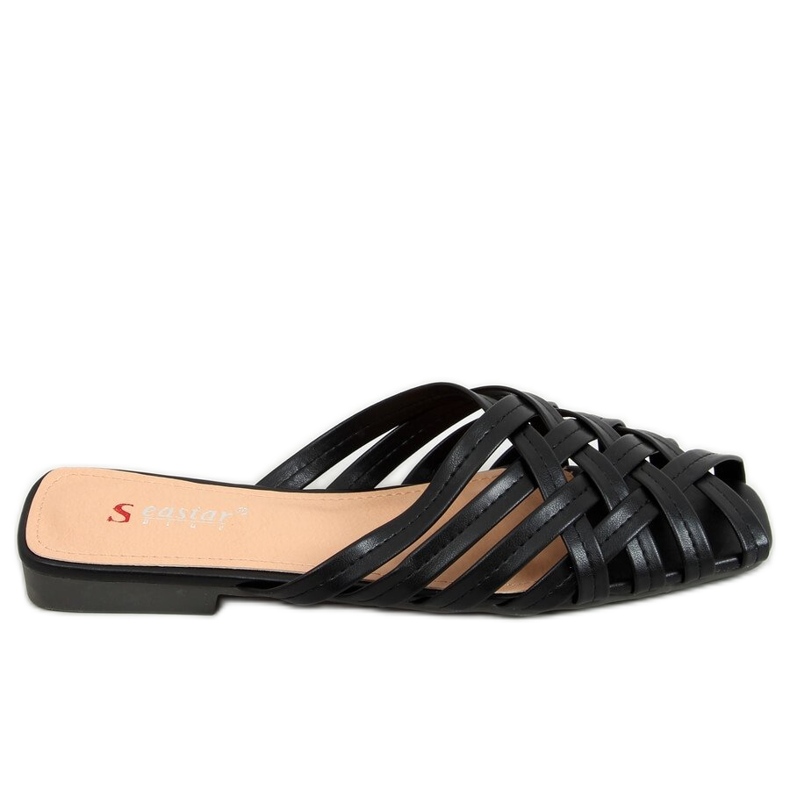 Seastar Ciabatte da donna Loretta Black intrecciate nero