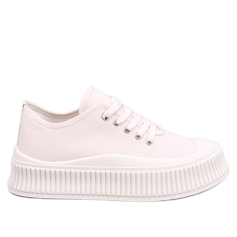 Pratt Scarpe da ginnastica con plateau beige