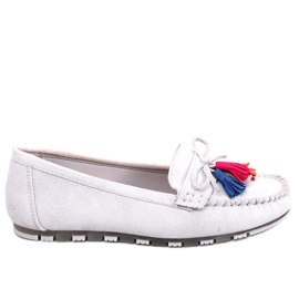 Mocassini con frange Tamla Grey grigio