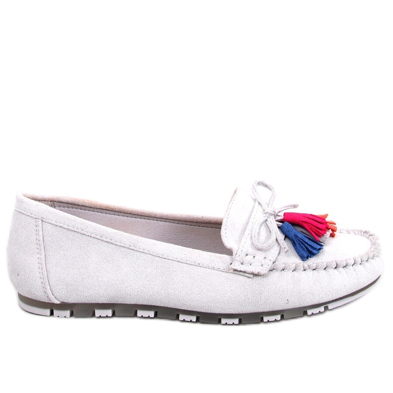 Mocassini con frange Tamla Grey grigio