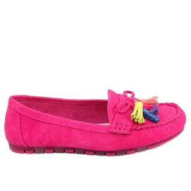 Mocassini Tamla Fucsia Con Frange rosa