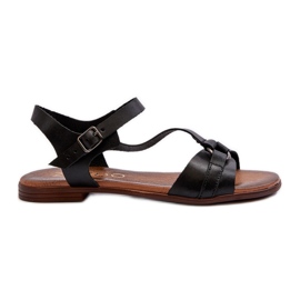 Zazoo 40182 Sandali in pelle da donna Neri nero