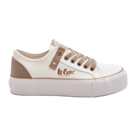 Lee Cooper LCW-24-31-2198 Sneakers in tessuto da donna, Bianco bianca