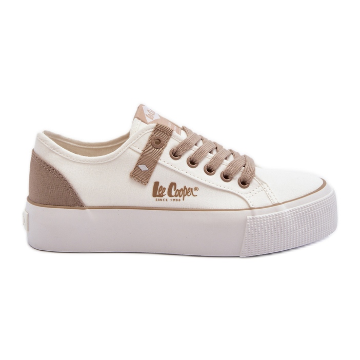 Lee Cooper LCW-24-31-2198 Sneakers in tessuto da donna, Bianco bianca