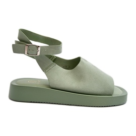 Comodi Sandali Platform da Donna, Verde Rubino