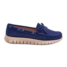 Vinceza Mocassini da donna con fiocco, blu navy Reece