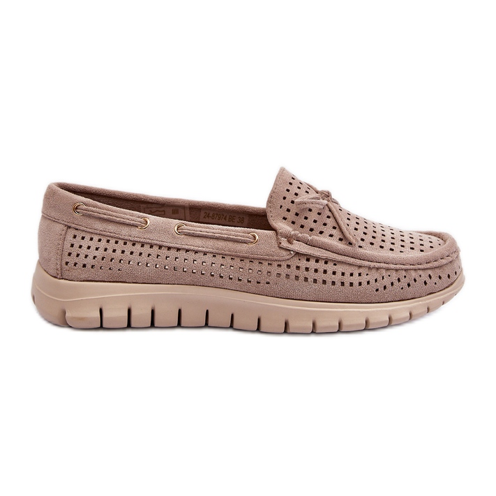 Vinceza Mocassini Da Donna Beige Con Fiocco Reece