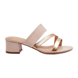 Infradito Tacco Basso da Donna Beige Rosila