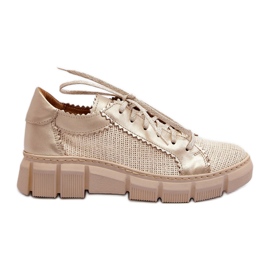 Scarpe da donna in pelle Maciejka 05850-22 Beige chiaro