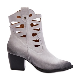 Stivaletti In Pelle Con Ritagli Maciejka 06412-11 Bianco