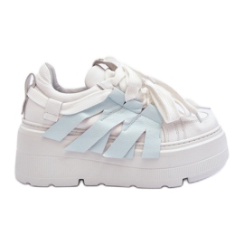 Zazoo 2F-7033 Scarpe da ginnastica su una piattaforma massiccia, blu