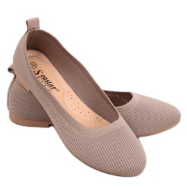 Ballerine a calzino Cavaday Khaki marrone