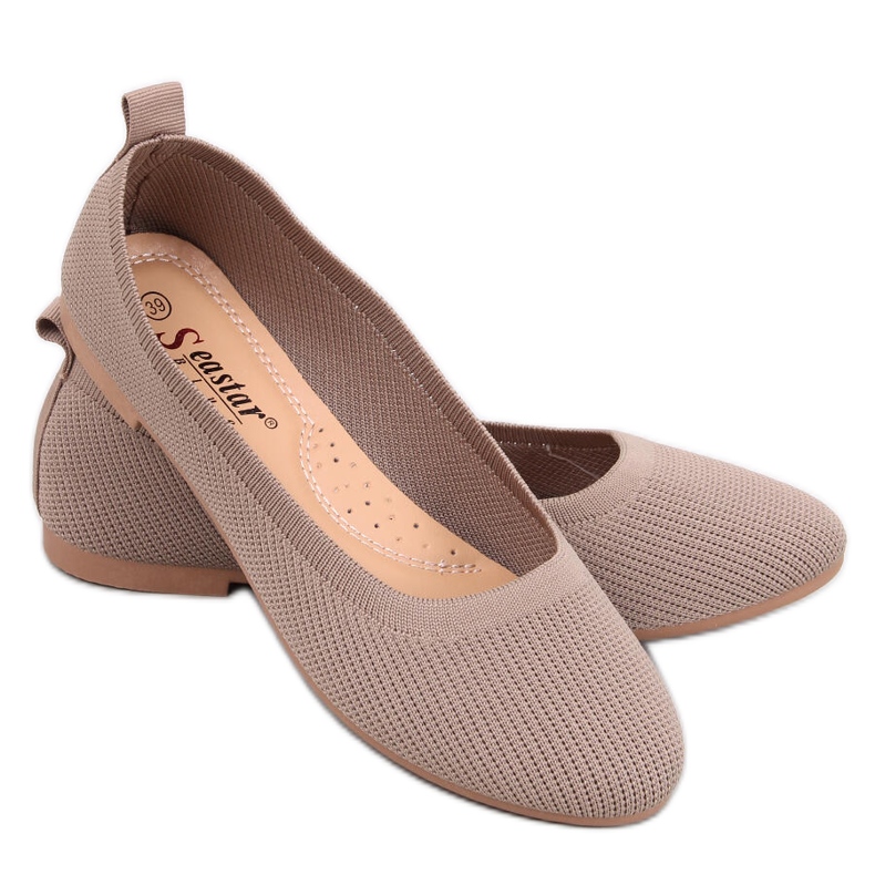 Ballerine a calzino Cavaday Khaki marrone