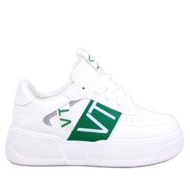 Sneakers con plateau Sterry Bianco Verde