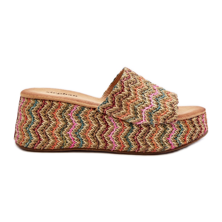 Infradito con zeppa da donna Beige Vanarila
