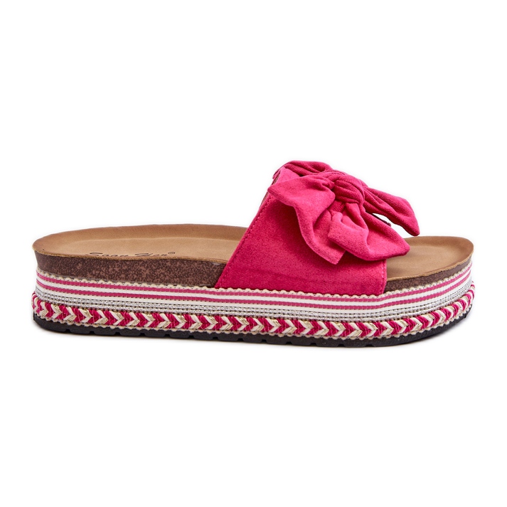 Infradito Da Donna Su Piattaforma Con Fiocco Evatria Fucsia rosa