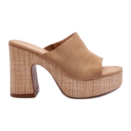 Tacchi a spillo da donna, Marrone, Siobhan beige