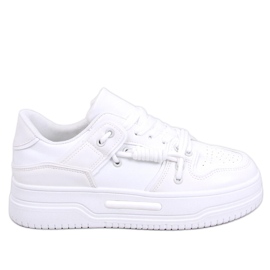 Clavell Sneakers bianche con suola alta bianca