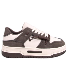 Sneakers a suola alta Clavell Coffee marrone