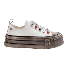 Sneakers Platform da Donna GOE NN2N4054 Bianco