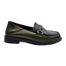 Vinceza Mocassini in pelle da donna Nurea verde scuro