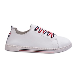 Vinceza Sneakers in pelle da donna bianche Litzy bianco