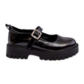 Scarpe da Donna in Vernice con Fibbia Decorativa, Lindnessa Nera nero