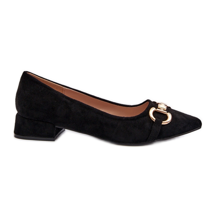 Ballerine a punta in pelle scamosciata Ethere nere nero