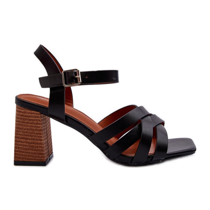 Sandali da Donna con Tacco Alto Nero Opifiana