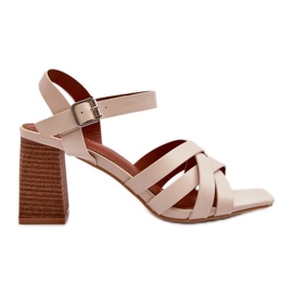 Sandali da donna con tacco alto Opifiana beige