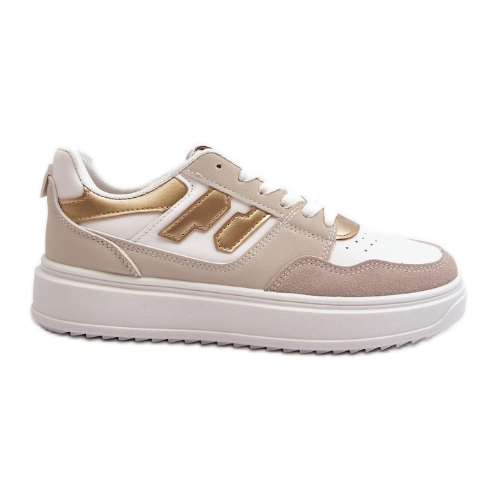 Sneakers basse Regines da donna di colore beige