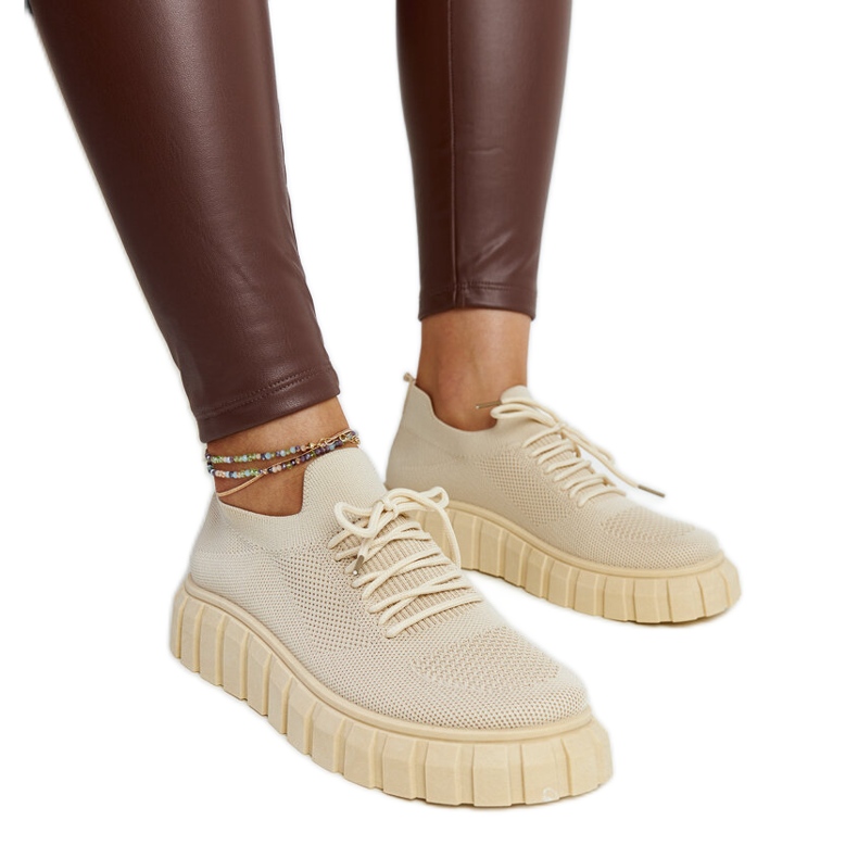 Sneakers sportive Jitka beige chiaro