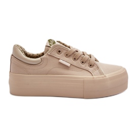 Sneakers con plateau da donna Lee Cooper LCW-24-31-2181 Beige