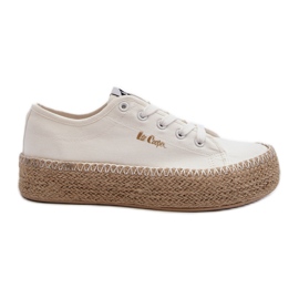 Lee Cooper LCW-24-44-2410 Scarpe da ginnastica intrecciate, bianche bianca