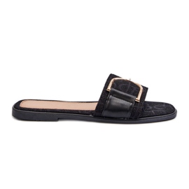 Infradito lucide da donna con top nero decorato