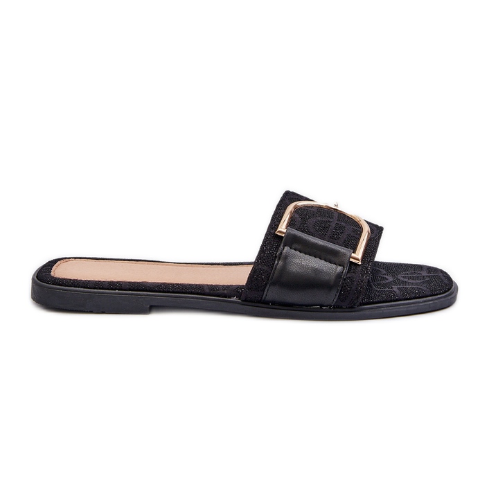 Infradito lucide da donna con top nero decorato
