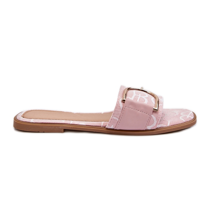 Infradito da donna lucide con decorazione rosa
