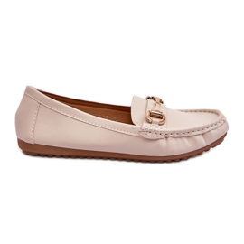 Mocassini Classici da Donna in Eco Pelle Beige Demese