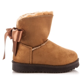 Kylie Mukluki per bambini con fiocco marrone