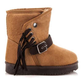 Kylie Stivali con frange marrone